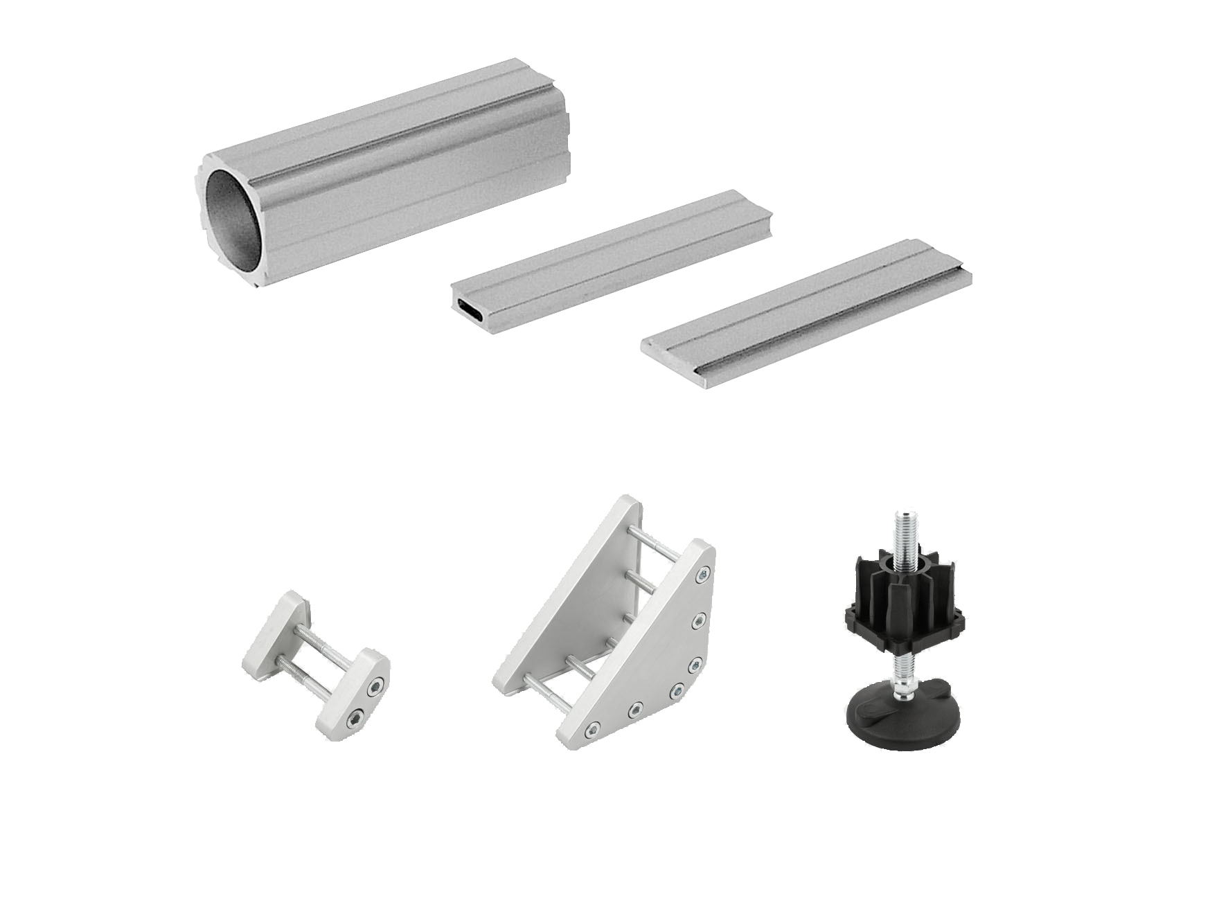 <p><div>A linha de produtos V-Lock é concluída com os novos perfis de alumínio extrudado e acessórios necessários para criar estruturas completas.</div><br></p>