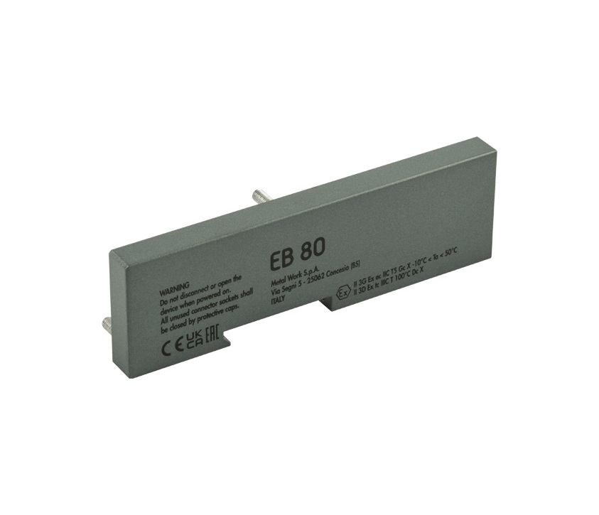 <p><p>Adicionando uma nova placa terminal, código 02283R8000, aos
acessórios do regulador de pressão proporcional na versão analógica com
conector  M12, agora é possível criar ilhas
EB 80 compostas apenas por reguladores de pressão proporcional M12, sem
utilizar as fontes de alimentação EB 80.</p>

<p>De fato, cada regulador pode ser controlado individualmente
por meio de seu próprio conector.</p><br></p>